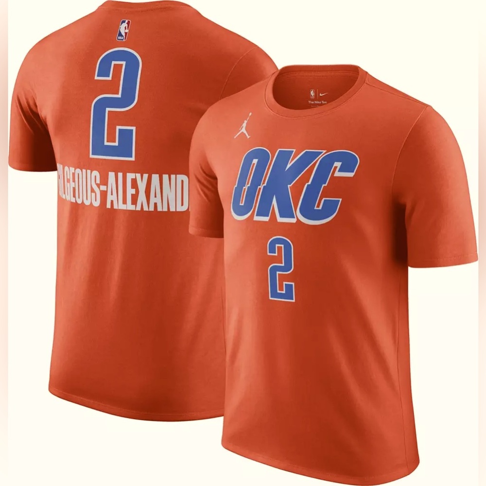 Nike Oklahoma City Thunder Shai Gilgeous-Alexander #2 Orange T-Shirt Men’s L